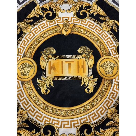Kith x Versace Lion Tricot Crewneck Black Gold Logo Long Sleeve T-shirt Medium M - Picture 9 of 12